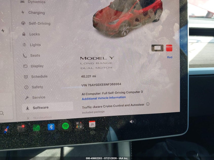 2022 Tesla Model Y Long Range Dual Motor All-Wheel Drive VIN: 7SAYGDEE6NF368964 Lot: 45682283