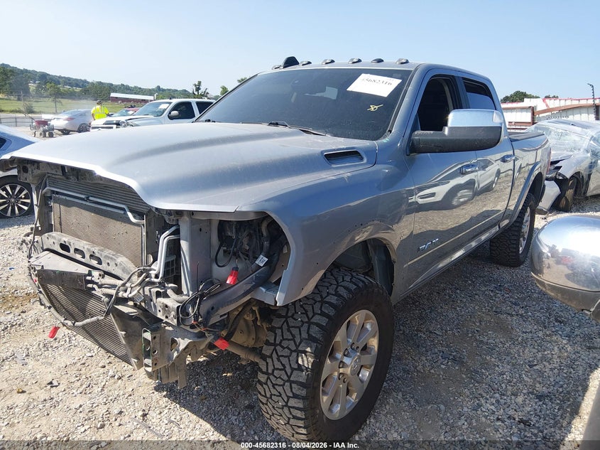 Vin: 3c6ur5flxmg516980, lot: 46180925, ram 2500 laramie  4x4 6'4 box 20212