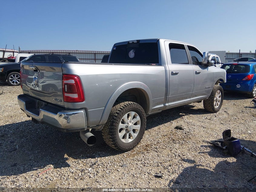 Vin: 3c6ur5flxmg516980, lot: 46180925, ram 2500 laramie  4x4 6'4 box 20214