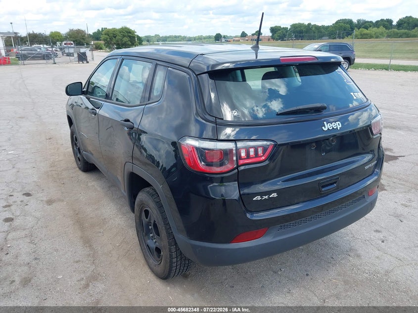 Vin: 3c4njdab4jt200684, lot: 46180957, jeep compass sport 4x4 20183