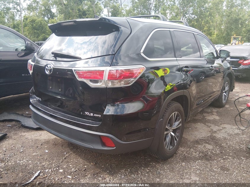 Vin: 5tdjkrfh3gs328424, lot: 46181093, toyota highlander xle v6 20164