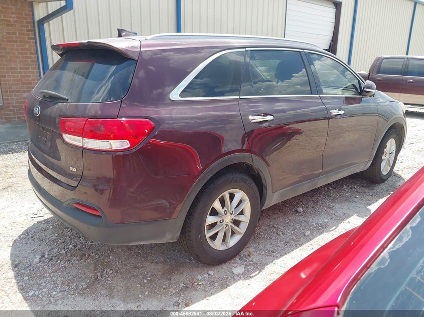 Vin: 5xypg4a37hg282959, lot: 46181150, kia sorento 2.4l lx 20174
