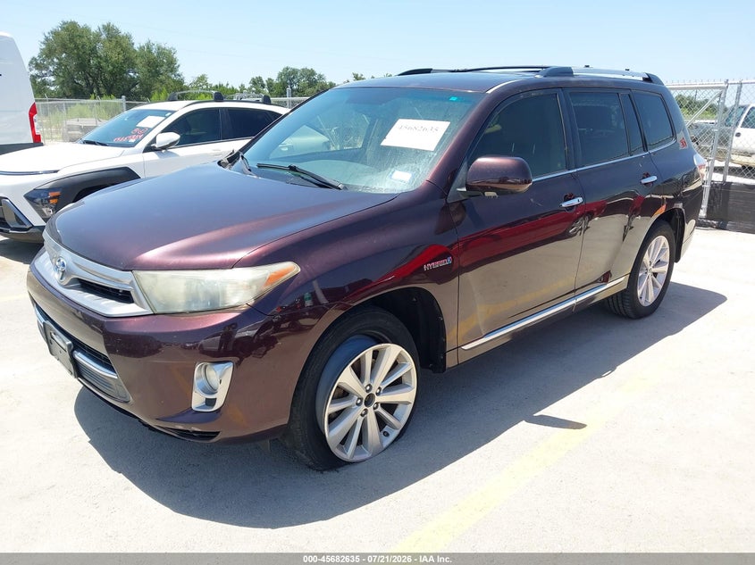 Vin: jtedc3eh8c2009154, lot: 46181244, toyota highlander hybrid limited v6 20122