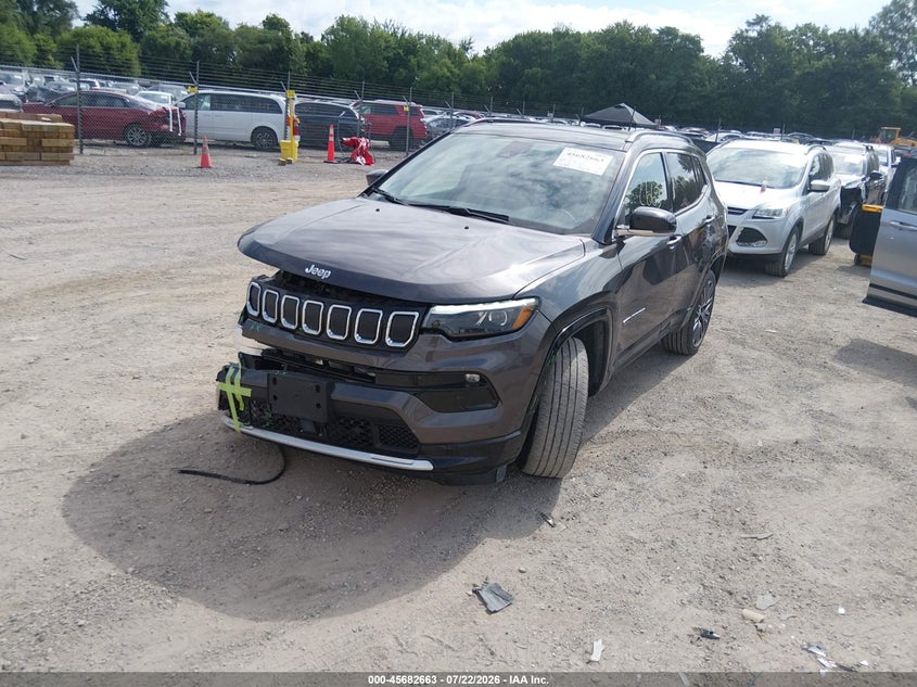 Vin: 3c4njdcb5nt118367, lot: 46181272, jeep compass limited 4x4 20222