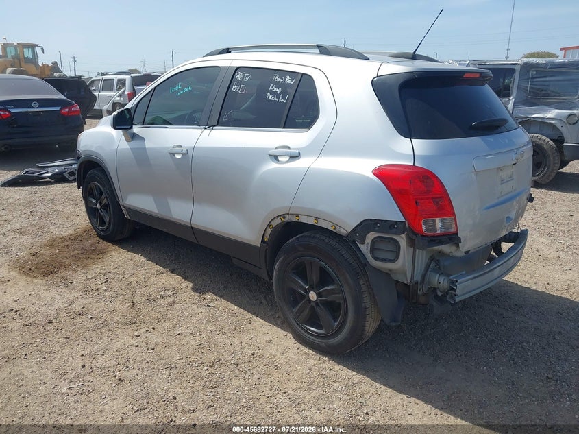 Vin: kl7cjlsb0fb122328, lot: 46181336, chevrolet trax lt 20153