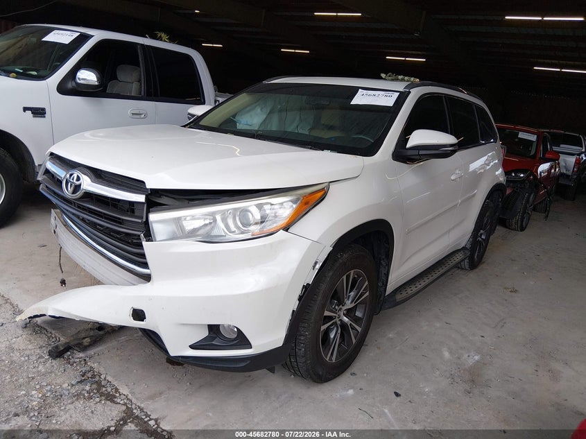 Vin: 5tdkkrfh9gs168456, lot: 46181389, toyota highlander xle v6 20162