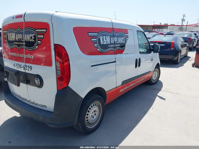 Vin: zfberfab9h6d62602, lot: 46181473, ram promaster city tradesman 20174