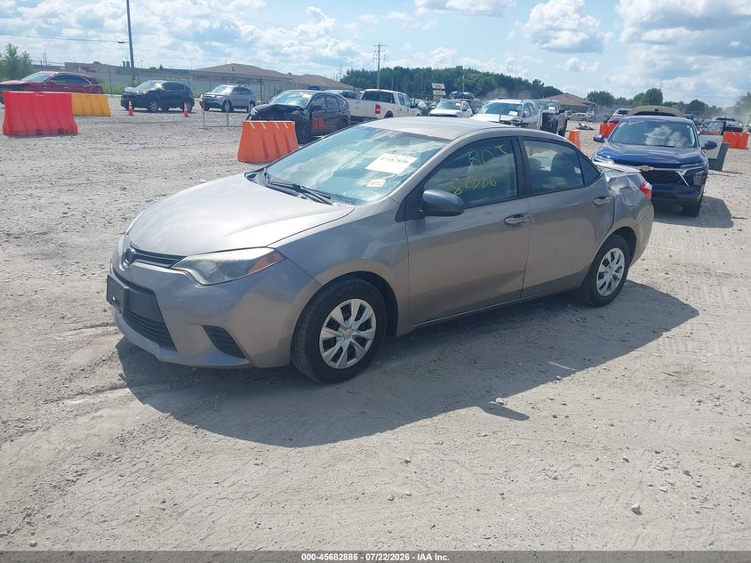 2014 Toyota Corolla, Стихия, IAAI, VIN 5YFBPRHE0EP091292 — фото 2