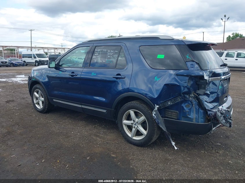 Vin: 1fm5k8d84hgd51264, lot: 46181521, ford explorer xlt 20173