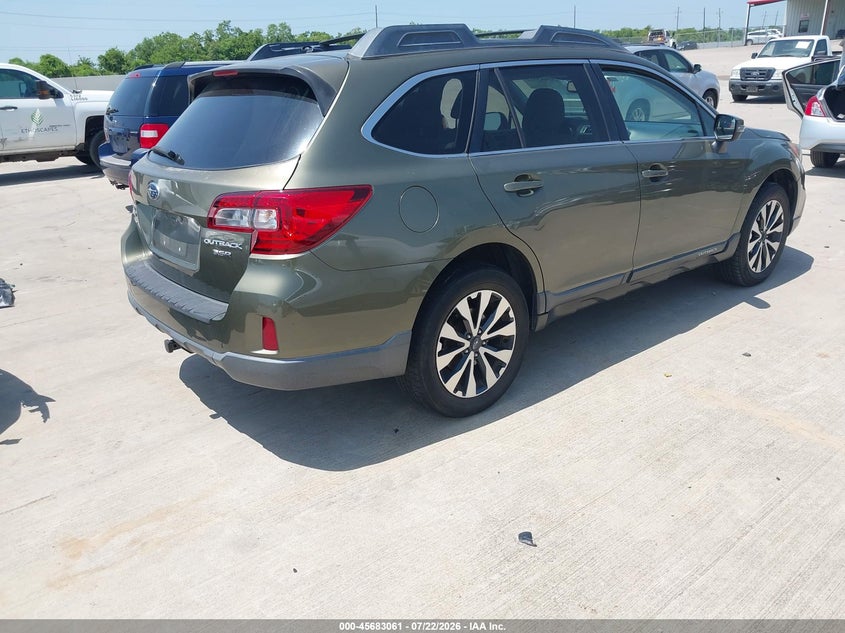 Vin: 4s4bselc2f3223469, lot: 46181673, subaru outback 3.6r limited 20154