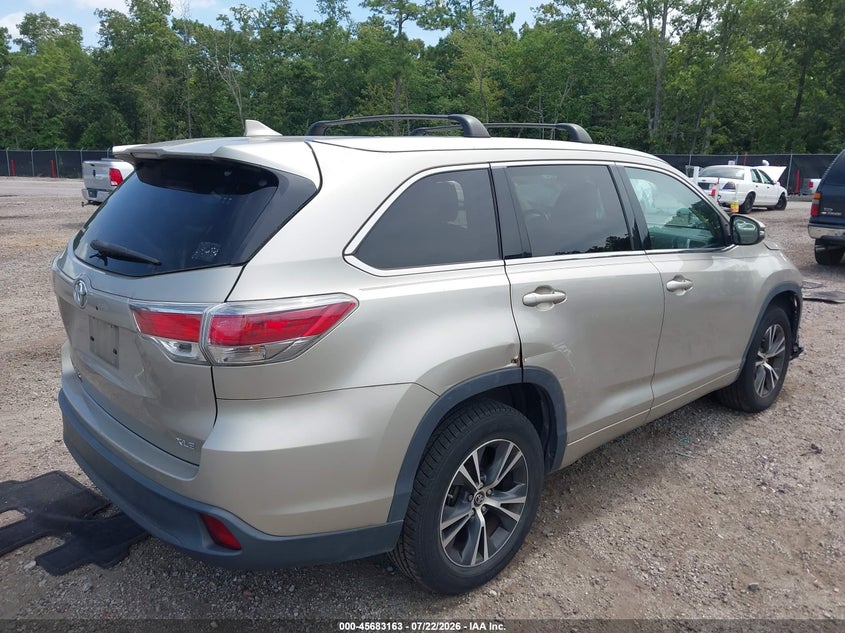 Vin: 5tdkkrfh6gs501230, lot: 46181772, toyota highlander xle v6 20164