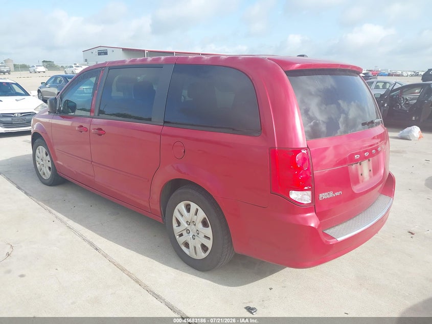 Vin: 2c4rdgbg4gr192151, lot: 46181795, dodge grand caravan se 20163