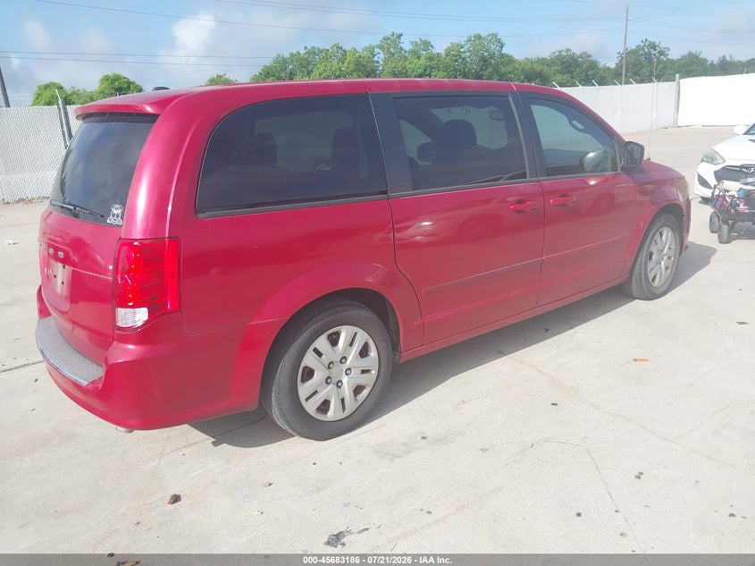 Vin: 2c4rdgbg4gr192151, lot: 46181795, dodge grand caravan se 20164