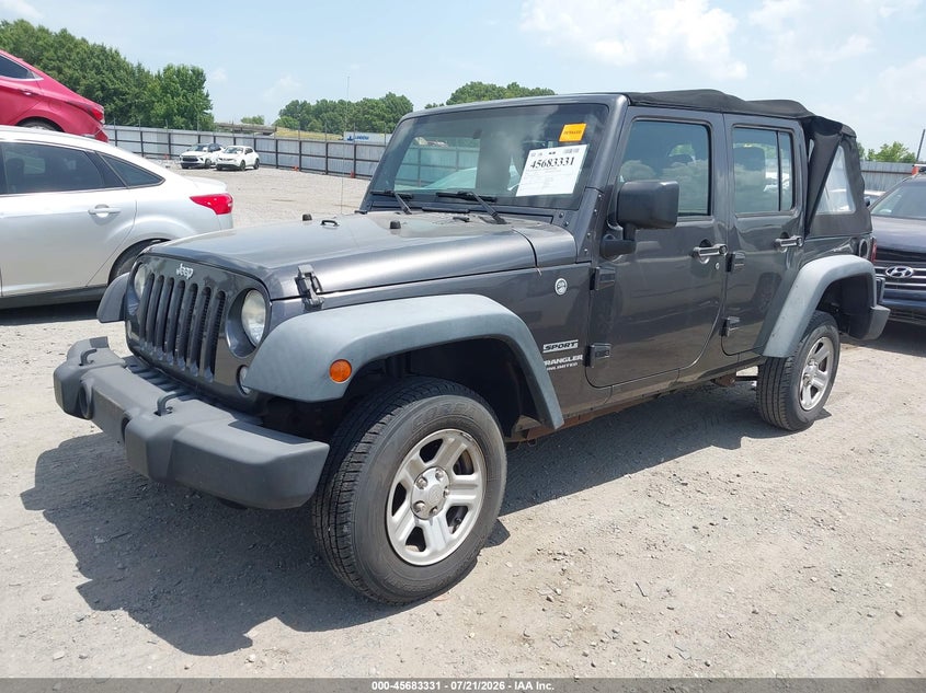 2014 Jeep Wrangler, Удар ззаду, IAAI, VIN 1C4BJWDG5EL293979 — фото 2