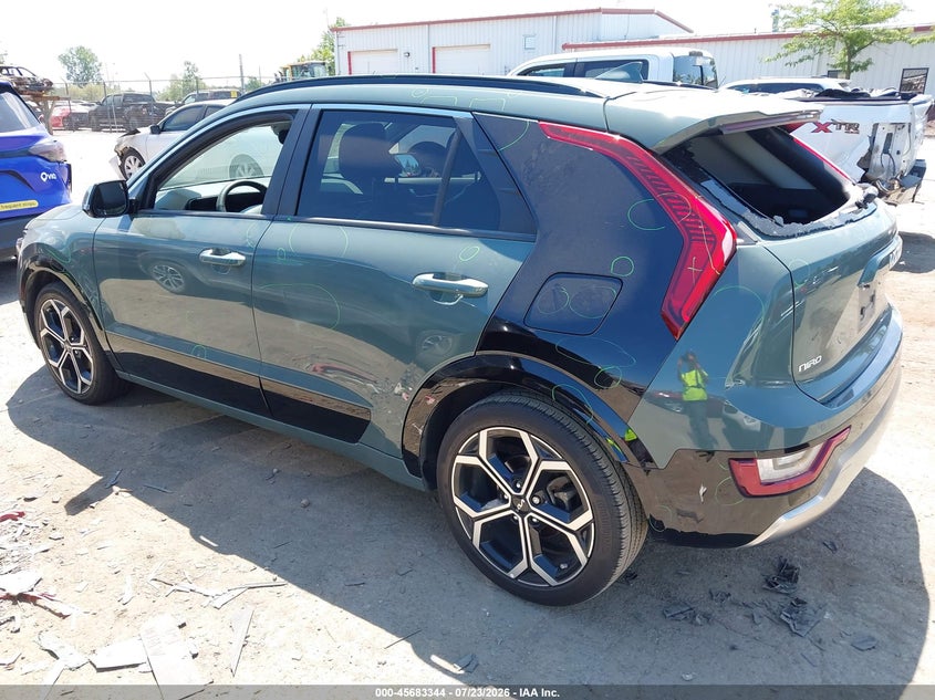 Vin: kndct3le3p5095731, lot: 46181953, kia niro sx touring 20233