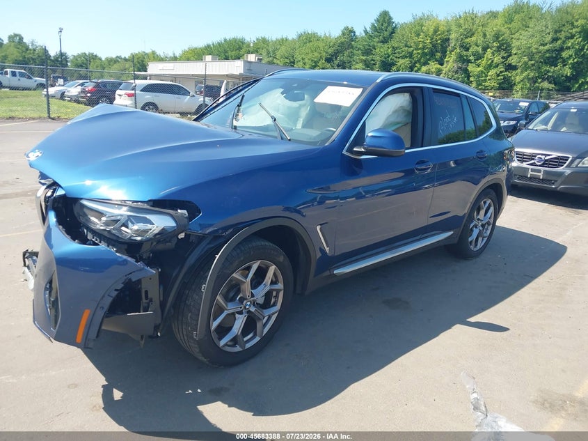 Vin: 5ux53dp09n9n31029, lot: 46181997, bmw x3 xdrive30i 20222