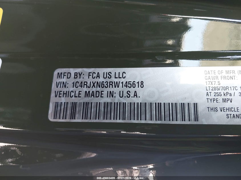 2024 Jeep Wrangler 4Xe Willys 4Xe VIN: 1C4RJXN63RW145618 Lot: 45683409