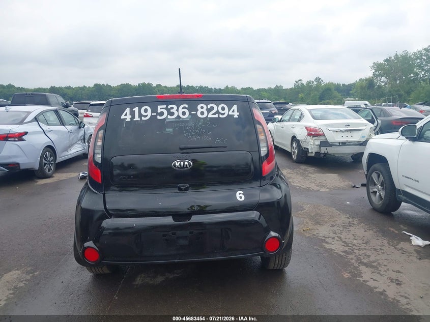 2016 Kia Soul + VIN: KNDJP3A56G7399106 Lot: 45683454