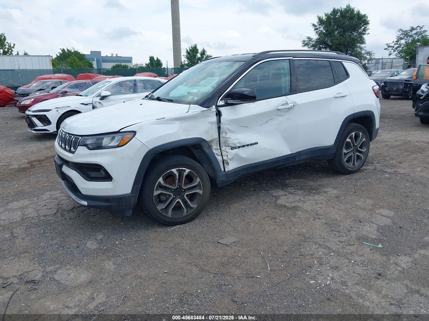 Vin: 3c4njdcb0nt113450, lot: 46182093, jeep compass limited 4x4 20222