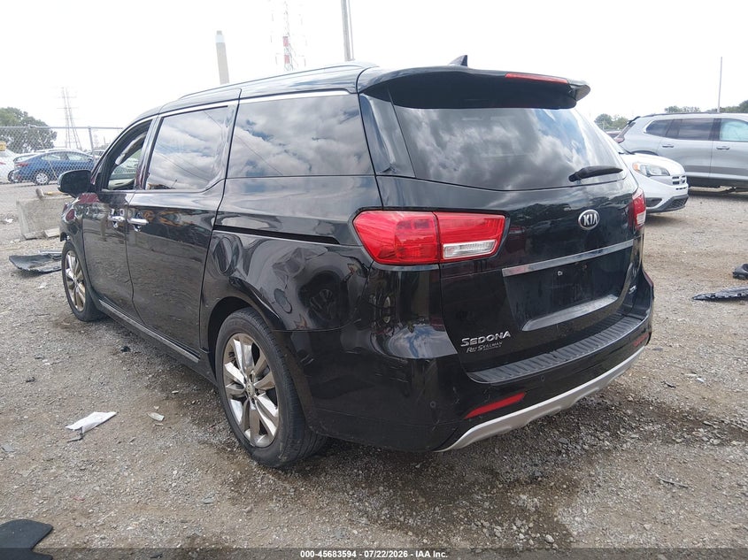 Vin: kndme5c15g6112188, lot: 46182203, kia sedona sx luxury 20163