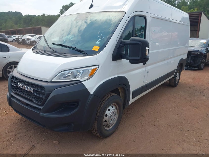 Vin: 3c6lrvdg7pe598412, lot: 46182224, ram promaster 2500 high roof 159 wb 20232