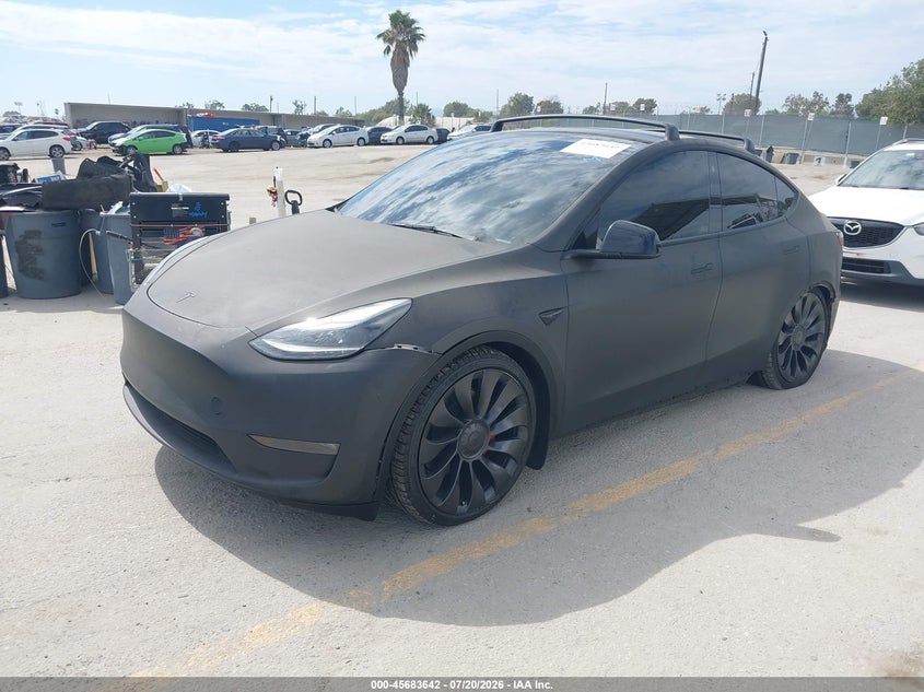 Vin: 7saygdef2pf741154, lot: 46182251, tesla model y performance dual motor all-wheel drive 20232