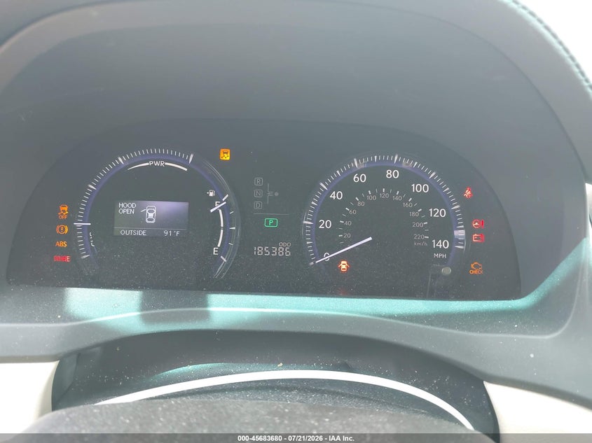2010 Lexus Hs 250H VIN: JTHBB1BA7A2023021 Lot: 45683680