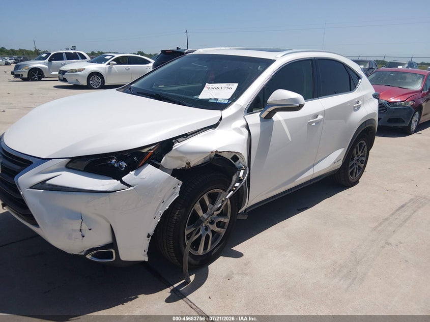 Vin: jtjbjrbz4g2039837, lot: 46182365, lexus nx 300h 20162