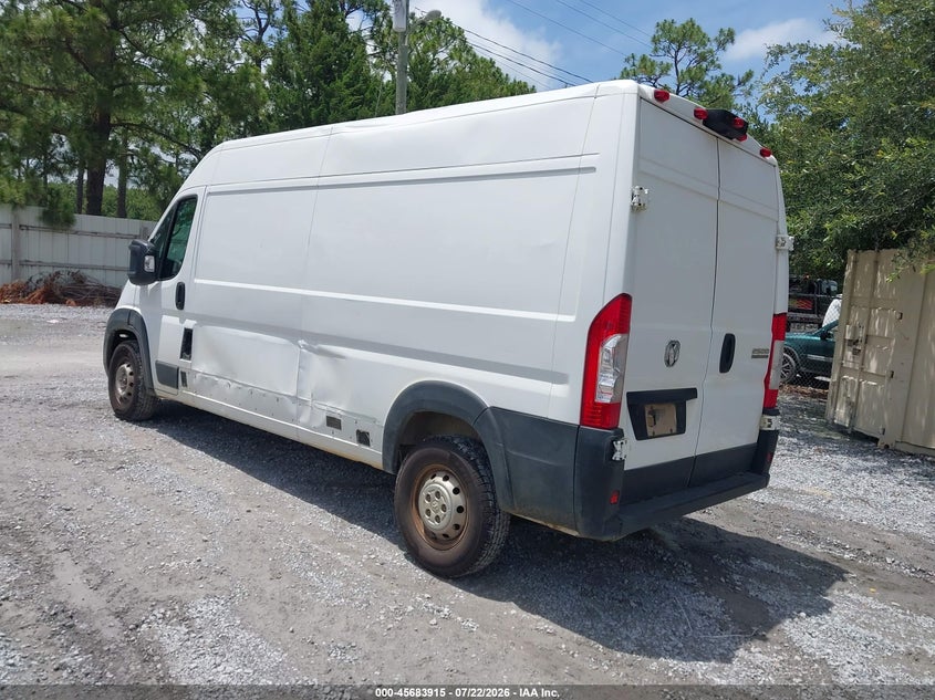 Vin: 3c6lrvdg9pe588142, lot: 46182524, ram promaster 2500 high roof 159 wb 20233