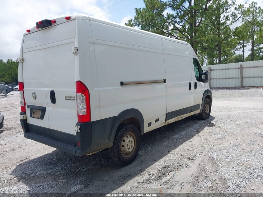 Vin: 3c6lrvdg9pe588142, lot: 46182524, ram promaster 2500 high roof 159 wb 20234