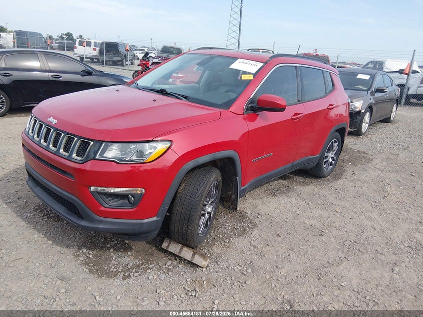 Vin: 3c4njcbbxkt615132, lot: 46182790, jeep compass sun and wheel fwd 20192