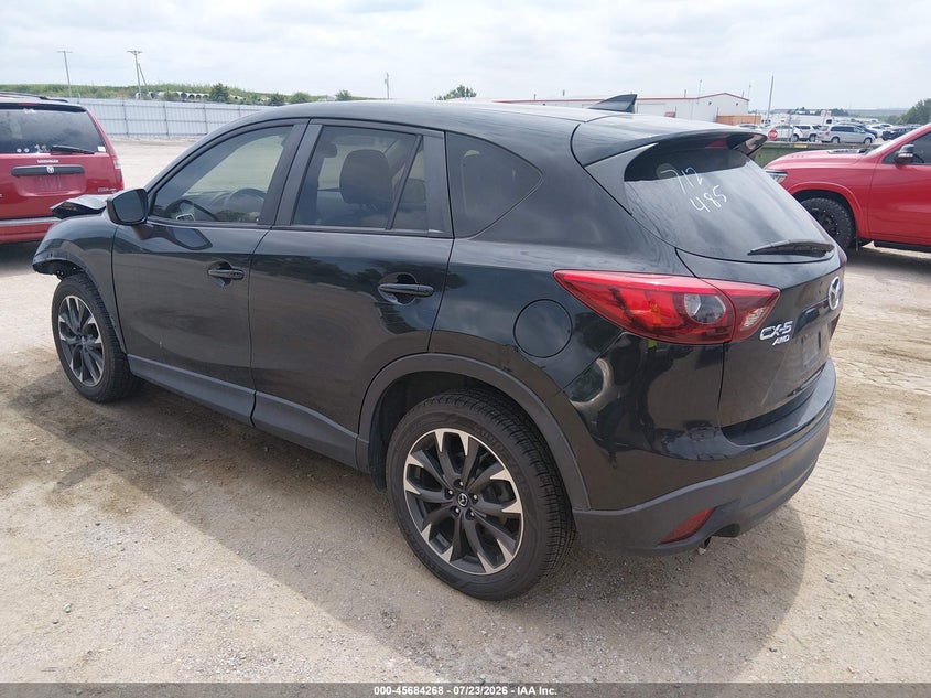 Vin: jm3ke4dy1g0784482, lot: 46182877, mazda cx-5 grand touring 20163
