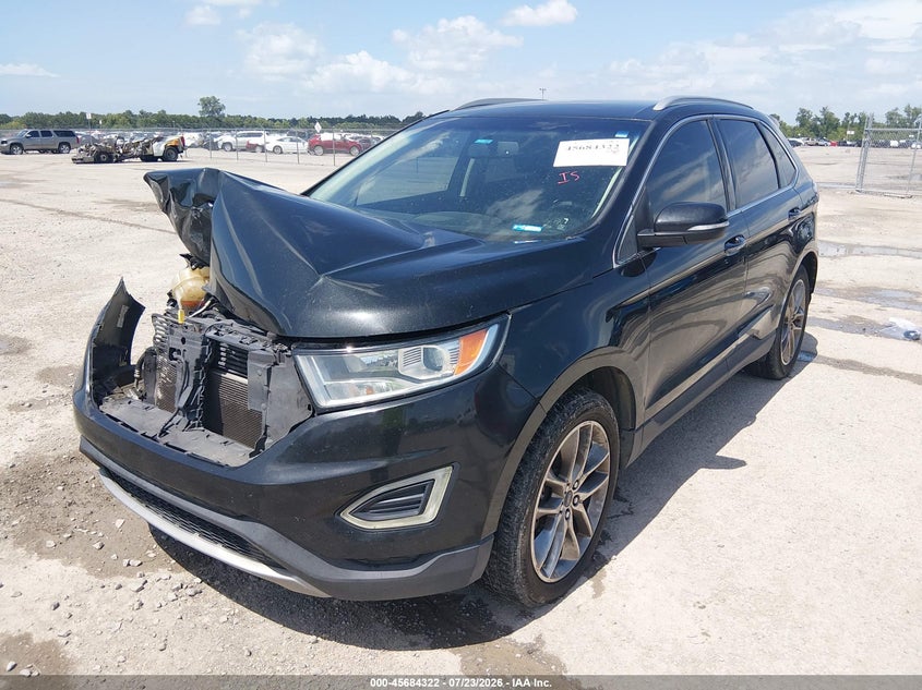 Vin: 2fmtk3k89fbb19518, lot: 46182931, ford edge titanium 20152