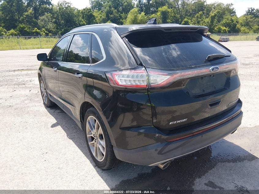 Vin: 2fmtk3k89fbb19518, lot: 46182931, ford edge titanium 20153