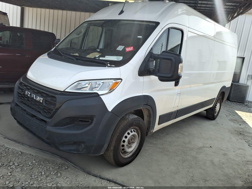 Vin: 3c6lrvdg7pe593873, lot: 46182959, ram promaster 2500 high roof 159 wb 20232