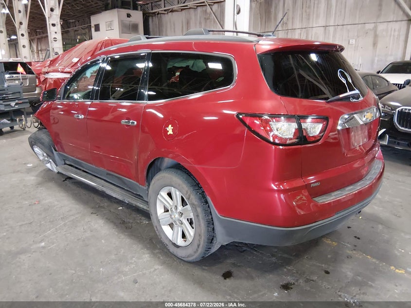 Vin: 1gnkvjkd6dj111286, lot: 46182987, chevrolet traverse lt 20133