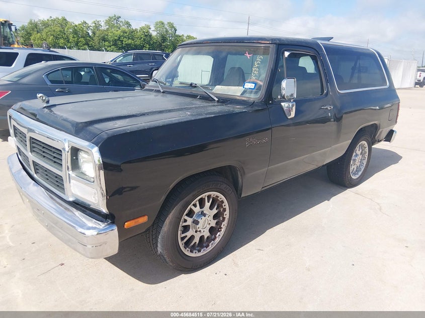 1991 DODGE RAMCHARGER COUPE 5.2L V8 FI OHV F