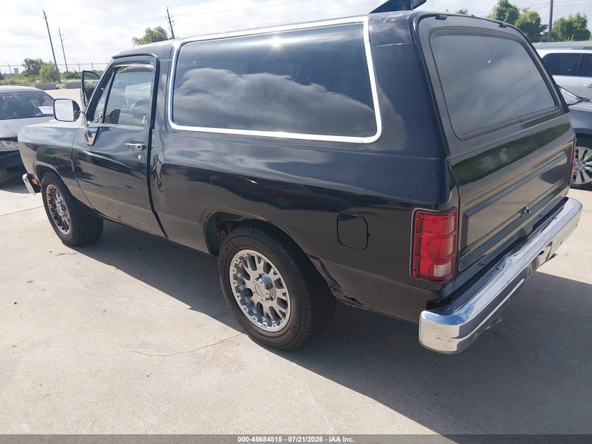 1991 DODGE RAMCHARGER COUPE 5.2L V8 FI OHV F