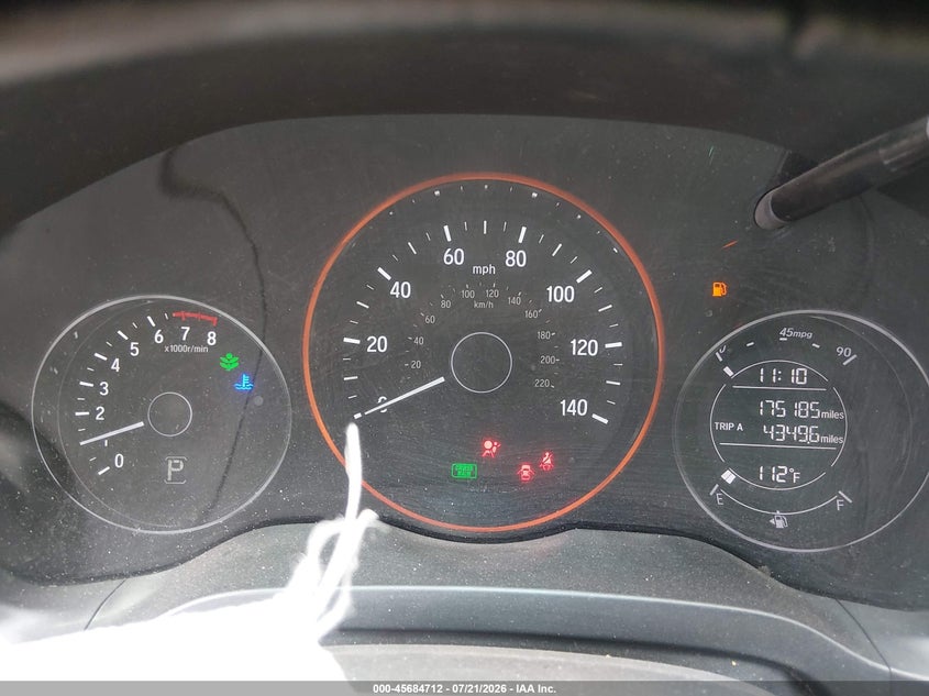 2016 Honda Hr-V Ex VIN: 3CZRU6H53GM703074 Lot: 45684712