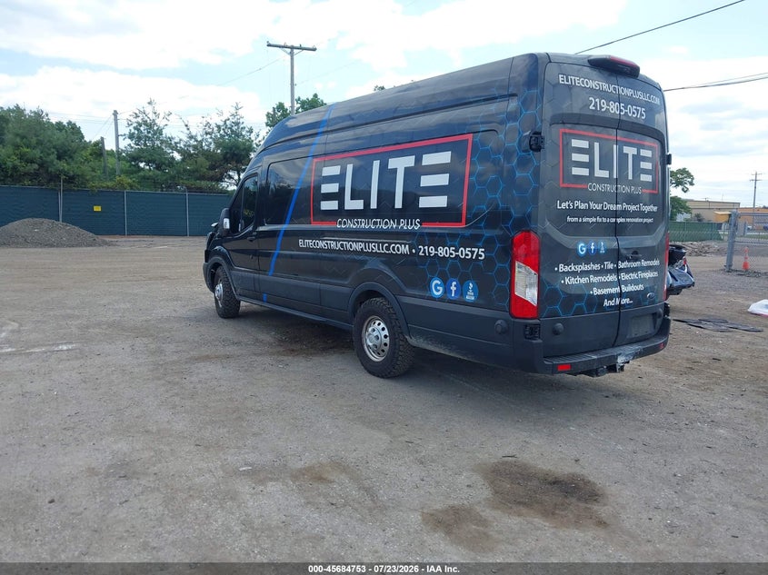 Vin: 1ftbw3ug7pkb98090, lot: 46183362, ford transit-350 cargo van 20233