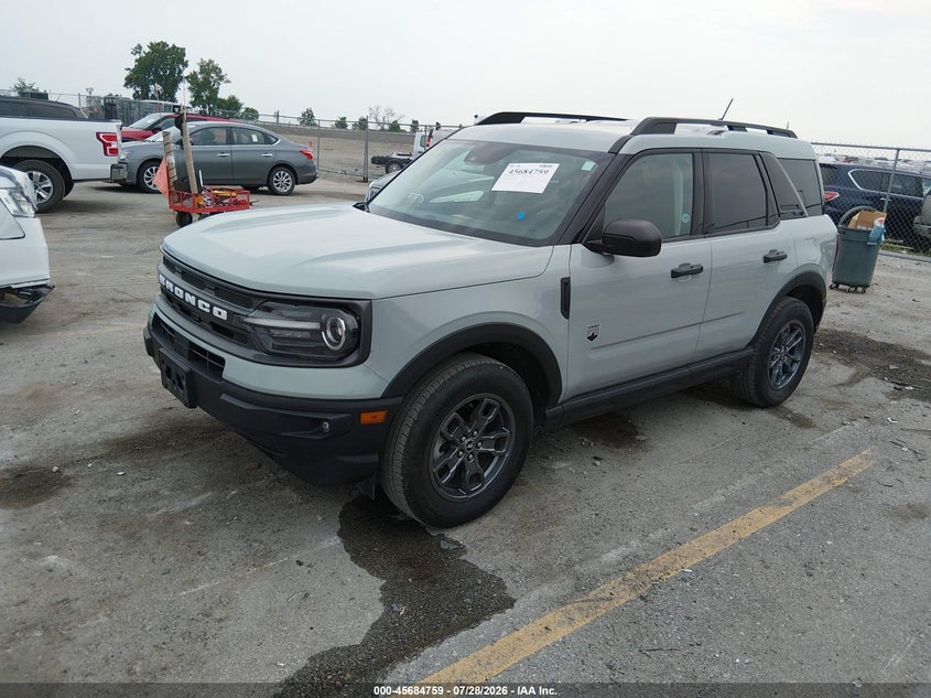 Vin: 3fmcr9b65mrb32939, lot: 46183368, ford bronco sport big bend 20212