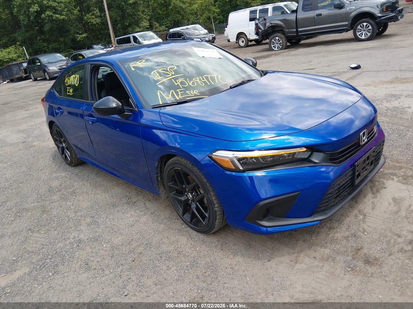 2023 Honda Civic Sport, Лівий бік, IAAI, VIN 2HGFE2F50PH514254