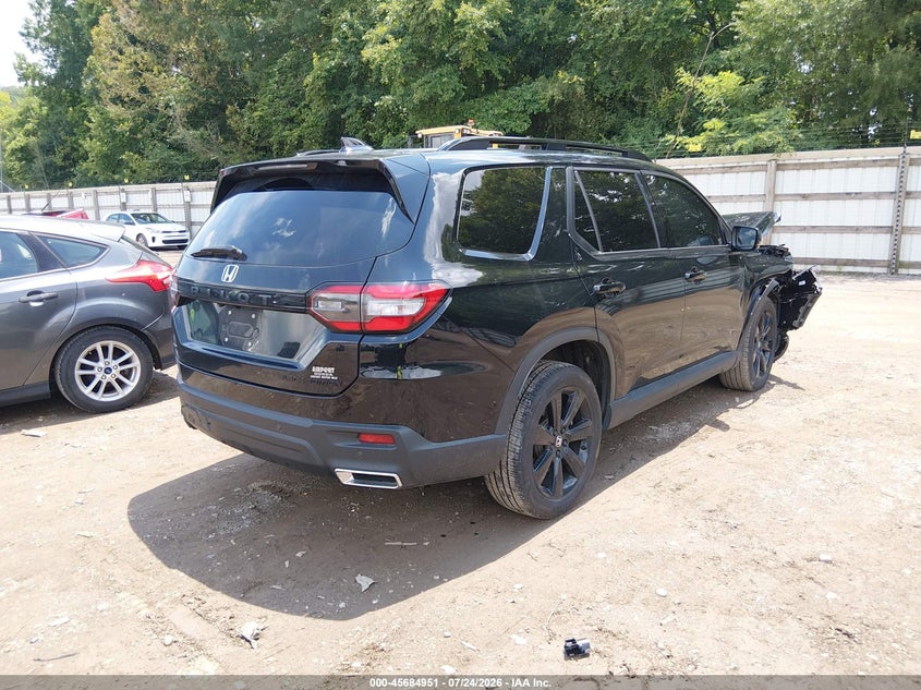 Vin: 5fnyg1h93sb090868, lot: 46183560, honda pilot black edition 20254