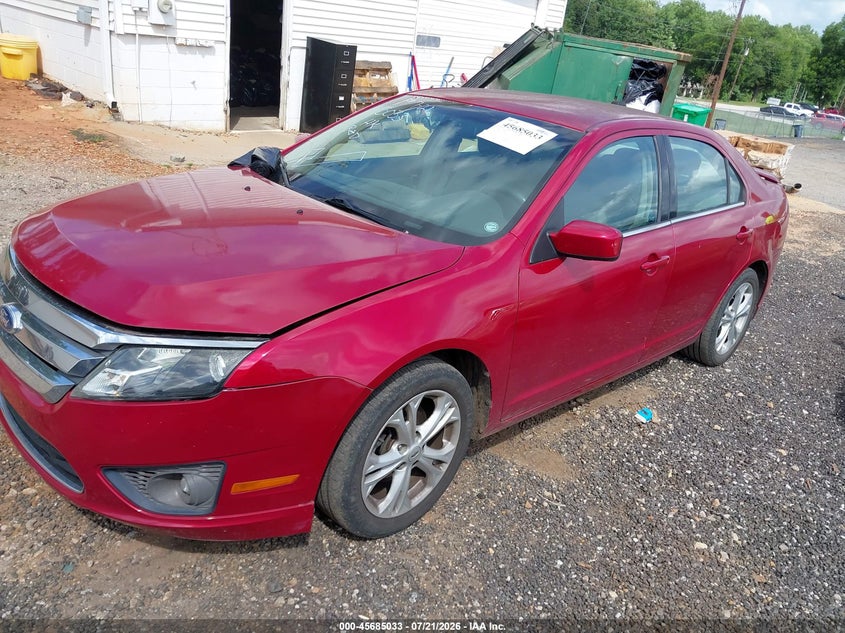 Vin: 3fahp0ha2cr407212, lot: 46183642, ford fusion se 20122