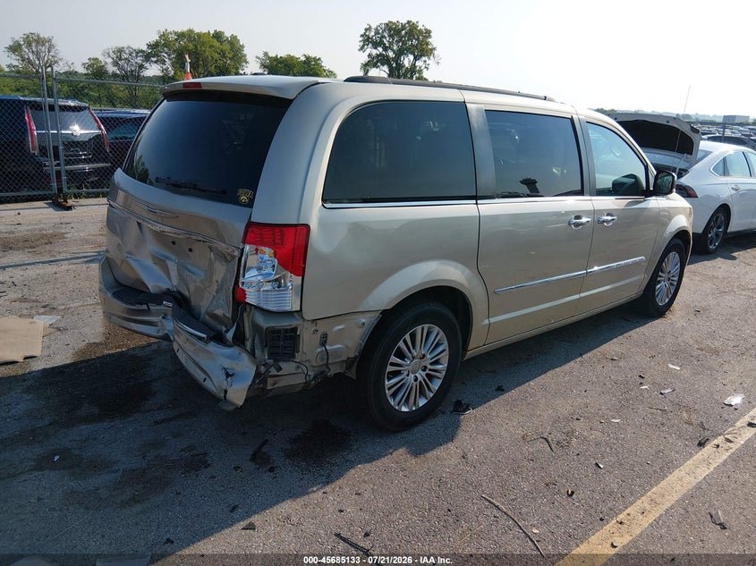 Vin: 2c4rc1cg4dr645839, lot: 46183743, chrysler town & country touring-l 20134