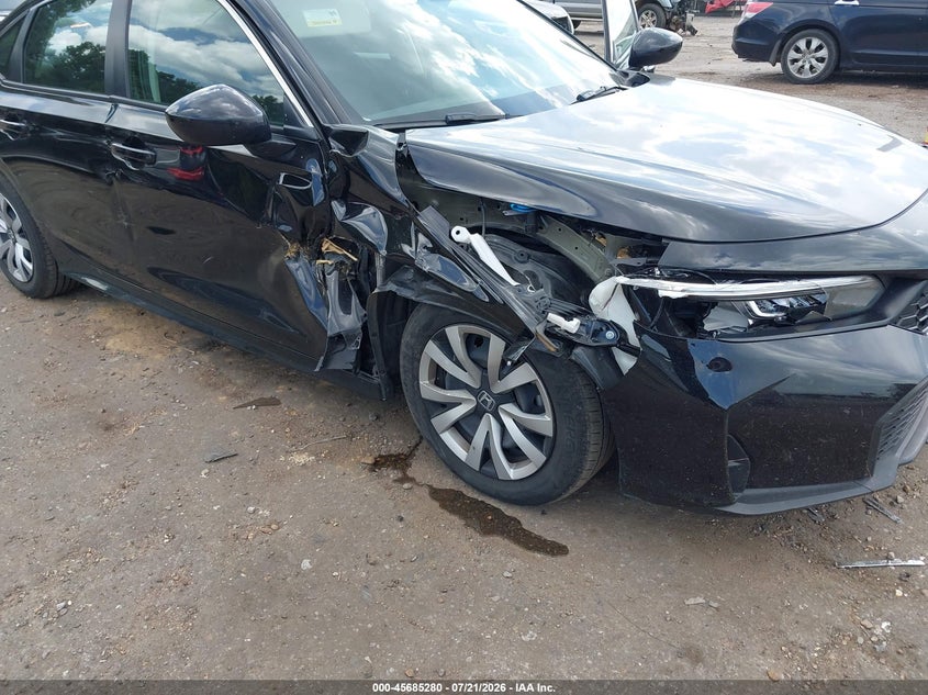 2025 Honda Civic Lx VIN: 2HGFE2F22SH602513 Lot: 45685280
