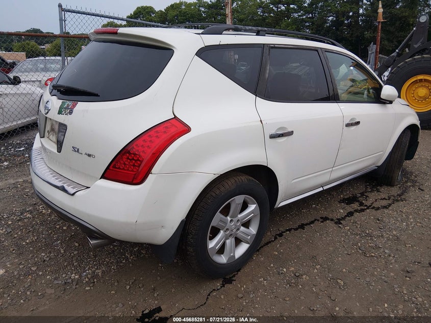 2007 Nissan Murano Sl VIN: JN8AZ08W47W605315 Lot: 45685281
