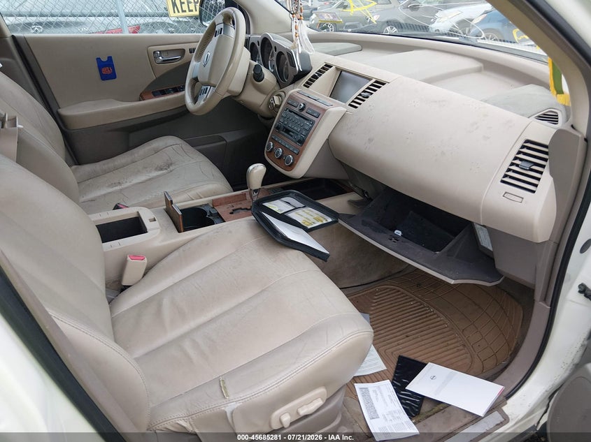 2007 Nissan Murano Sl VIN: JN8AZ08W47W605315 Lot: 45685281