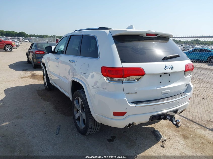 Vin: 1c4rjfcgxgc438680, lot: 46183928, jeep grand cherokee overland 20163