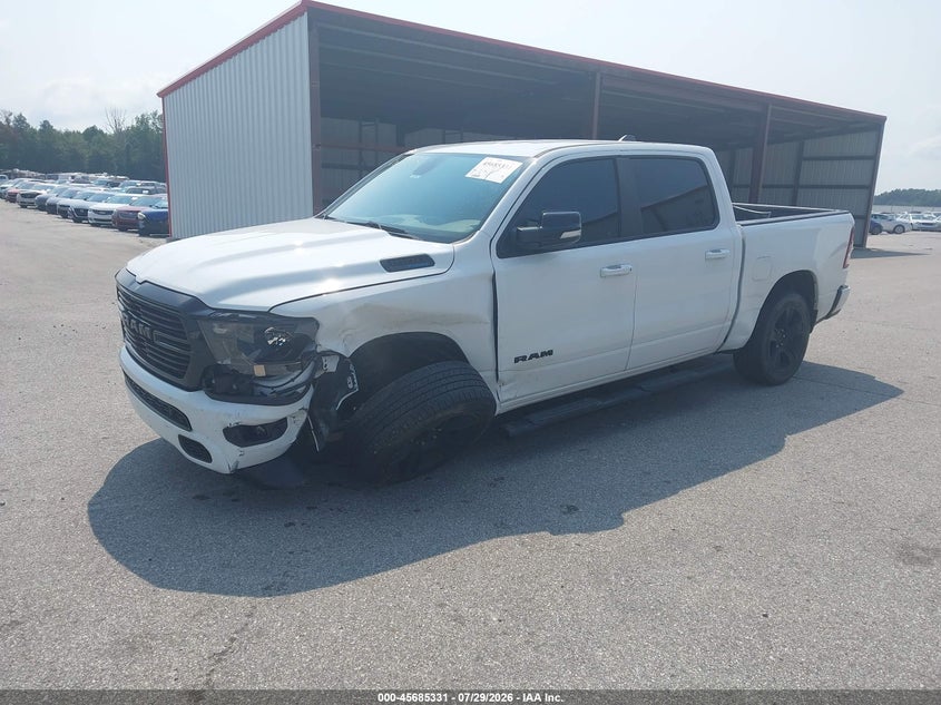 Vin: 1c6srfft4mn701191, lot: 46183940, ram 1500 big horn  4x4 5'7 box 20212